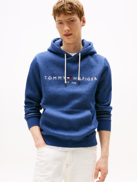 Blue Hanorac Cu Logo Tommy  Barbati