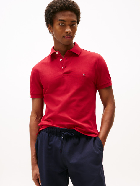 Rosu Polo Slim Fit 1985 Collection  Barbati