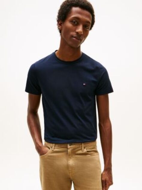 Blue Tricou Slim Fit TH Flex  Barbati
