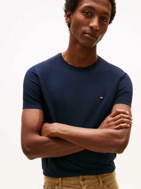 Blue Tricou Slim Fit TH Flex  Barbati