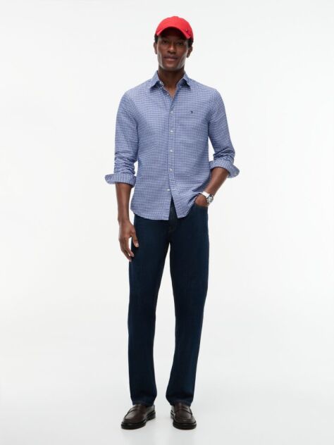 Blue Gingham Regular Fit Oxford Shirt  Men