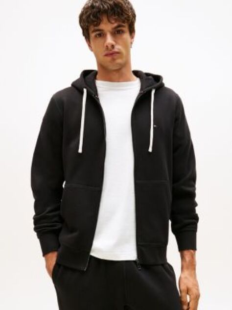 Negru Hanorac Fleece Zip-Thru   Barbati