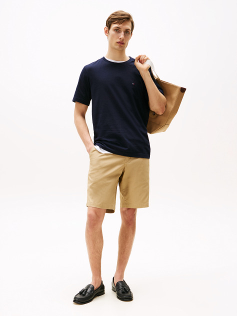 Blue Tricou Cu Broderie Steag  Barbati
