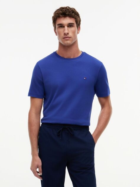 Blue Tricou Din Tricotaj Interlock  Barbati