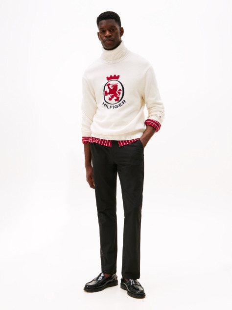 Negru Pantaloni Chino Denton TH Flex Cu Croiala Dreapta  Barbati