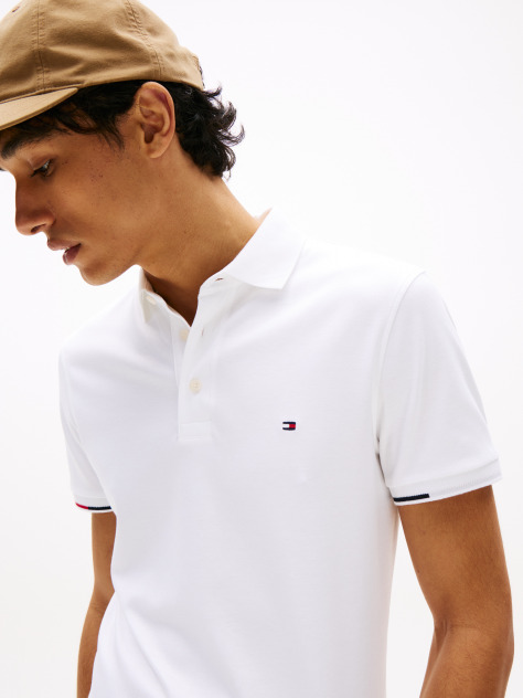 Alb Tricou Polo Slim Fit Signature  Barbati