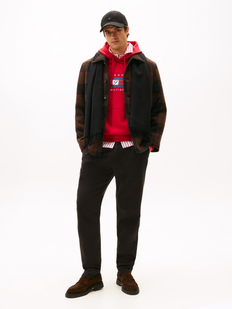 Negru Pantaloni Twill Harlem Cu Pliseuri  Barbati