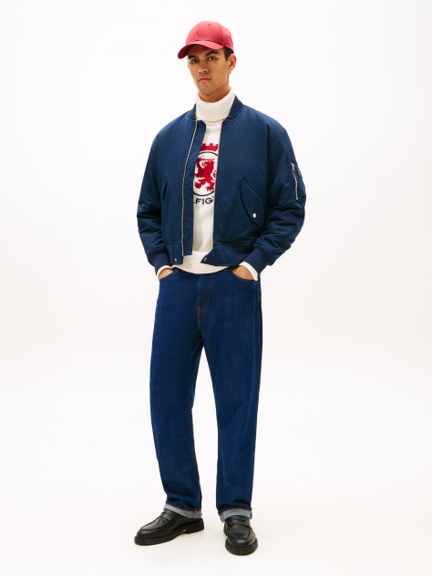 Blue Geaca Bomber Relaxata Hidrofuga  Barbati