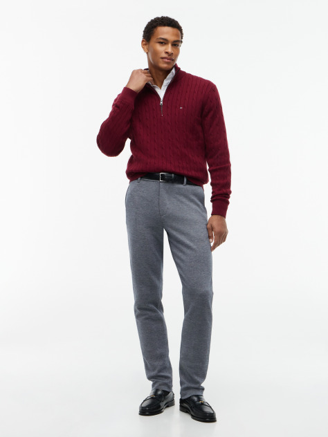 Blue Harlem Interlock Knit Pique Tapered Leg Trousers  Men