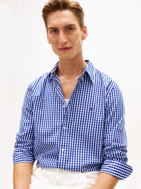 Multi Camasa TH Flex Din Poplin Cu Model In Carouri Si Croiala Regular  Barbati