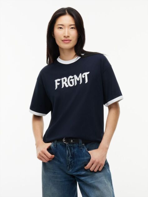 Blue Tommy Hilfiger x FRGMT Ringer T-Shirt Cu Croiala Regular  Barbati