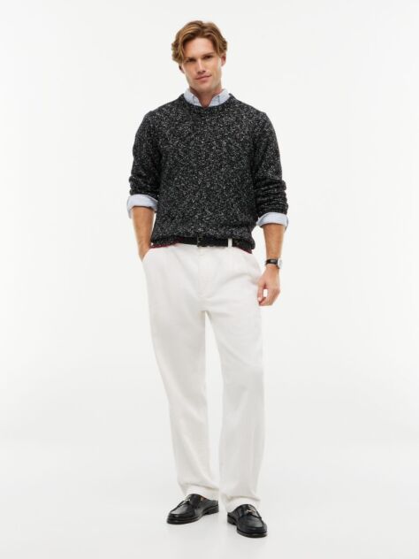 Blue Pulover New York Label Din Amestec De Lana Si Casmir  Barbati