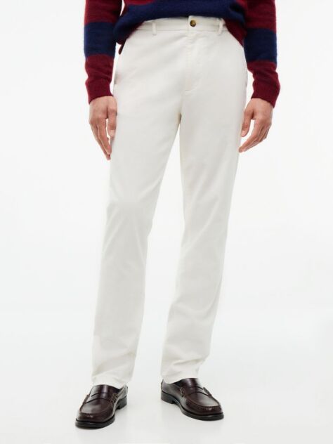 Bej Pantaloni Chinos Denton Din Catifea Fina Cu Croiala Slim Si Dreapta  Barbati