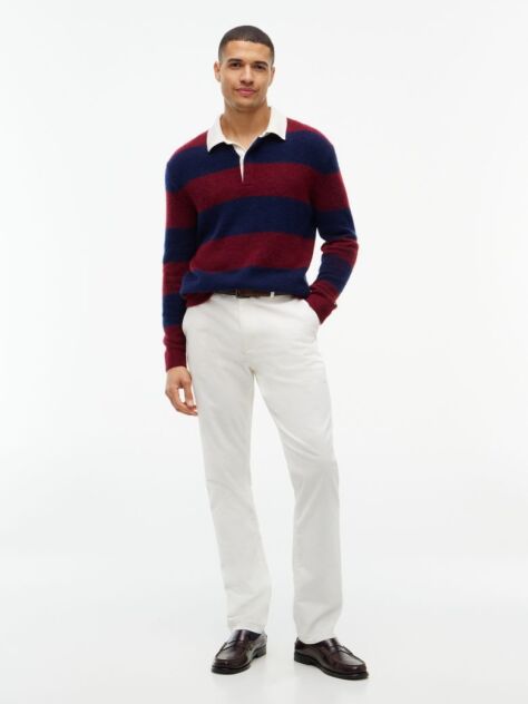 Bej Pantaloni Chinos Denton Din Catifea Fina Cu Croiala Slim Si Dreapta  Barbati