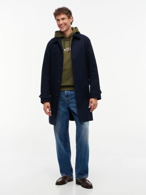 Verde Hanorac Cu Fleece Logo Si Cordon  Barbati