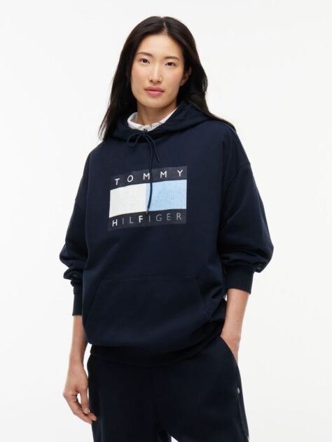Blue Tommy Hilfiger x FRGMT Hanorac Cu Croiala Lejera   Barbati