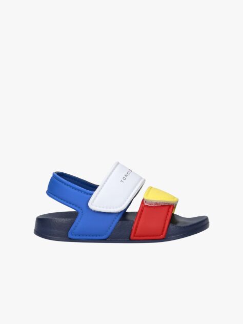 Multi Logo Hook And Loop Sandals  Kids Unisex
