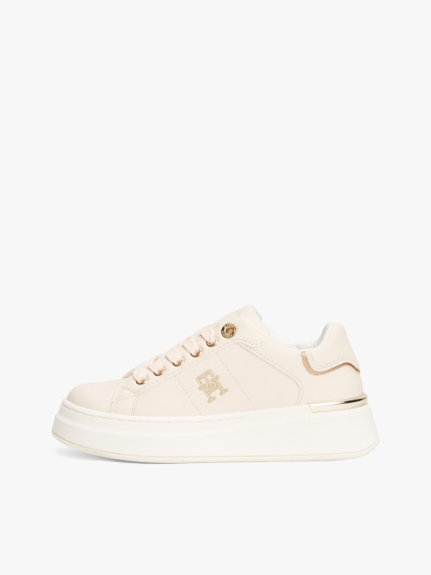 Pink TH Monogram Lace-Up Sneakers  Girls