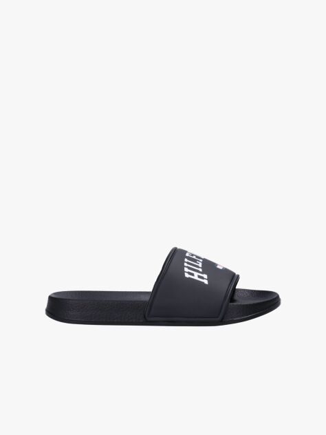 Negru Slapi Cu Logo  Copii unisex