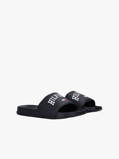 Negru Slapi Cu Logo  Copii unisex