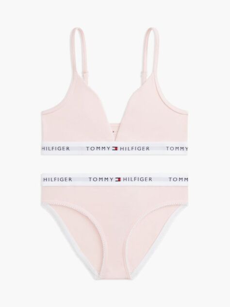 Roz Set De Cadou Cu Bralet Triunghi Si Chiloti  Fete