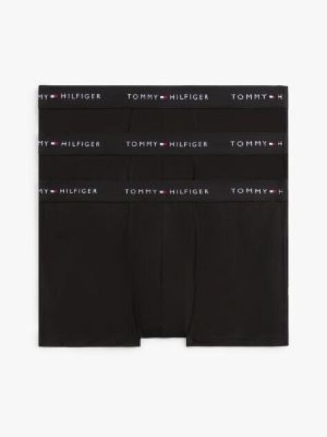 Negru 3-Pack Boxeri Cu Logo Pe Talie  Barbati