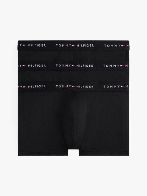 Negru 3-Pack Boxeri Din Microfibra Cu Imprimeu Signature  Barbati