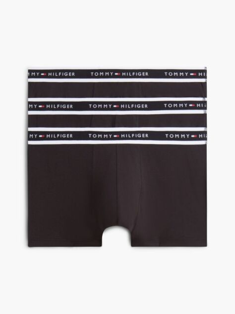 Negru 3-Pack Signature Boxeri Cu Logo Pe Talie  Barbati