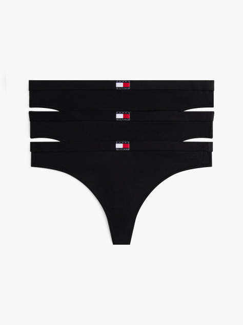 Negru Cutie Cadou 3-Pack Thong Cu Heritage Logo  Femei