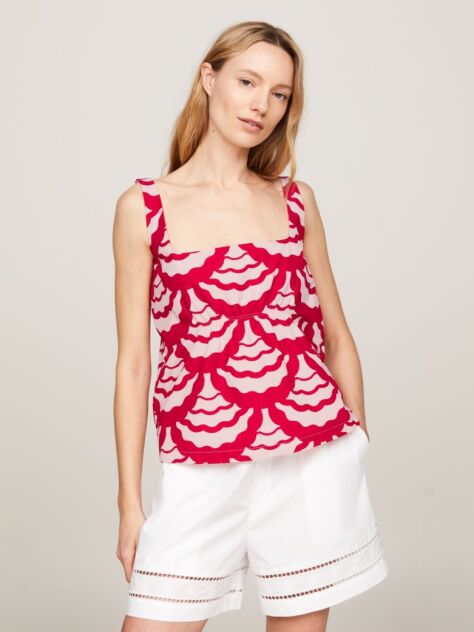 Multi Top Cu Bretele Colour-Blocked  Femei