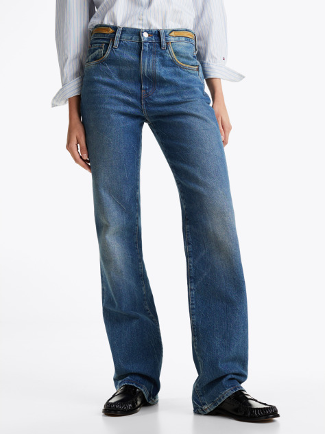 Blue Jeansi Bootcut Relaxati Cu Talie Inalta  Femei