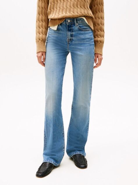 Blue Jeansi Bootcut Talie Medie Decolorati  Femei