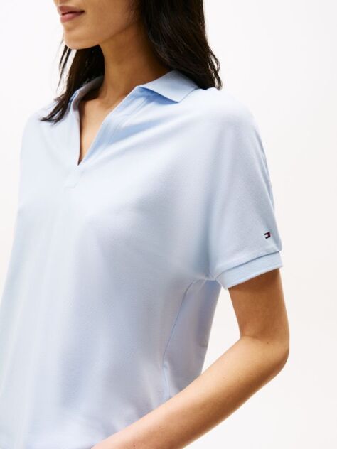 Blue Tricou Polo Lejer  Femei