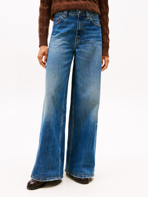 Blue 70s Blugi Cu Talie Inalta Wide Leg  Femei