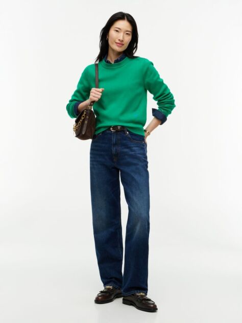 Green Premium Knit Crew Neck Jumper  Women