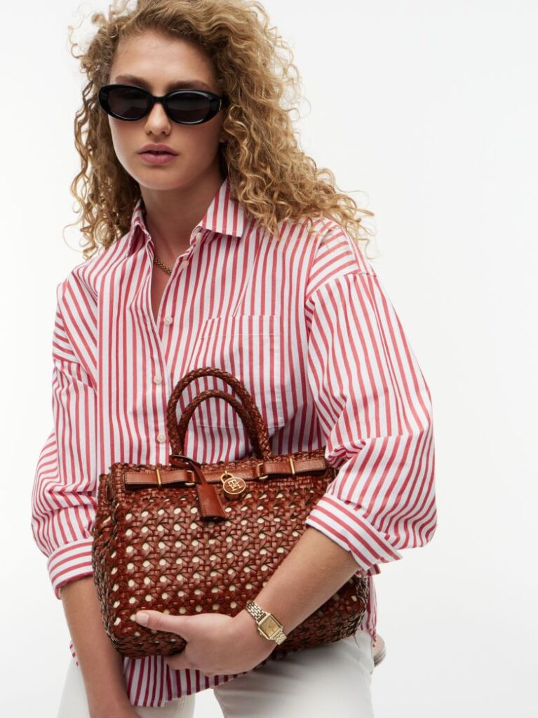 Maro The American Icon Geanta Tote Din Piele Impletita  Femei