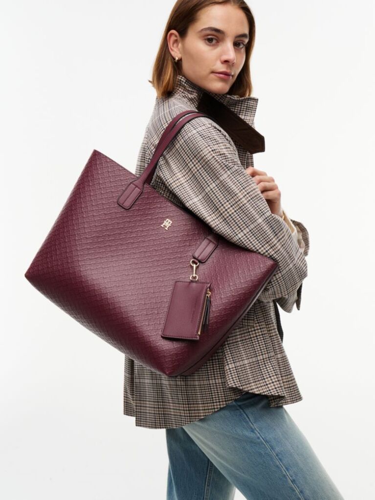 Rosu Geanta Tote Cu Portofel Hilfiger Icon  Femei