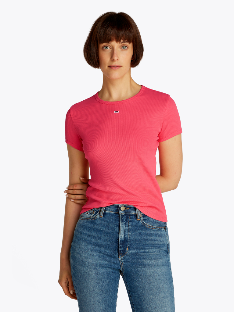 Roz Tricou Slim Essential  Femei