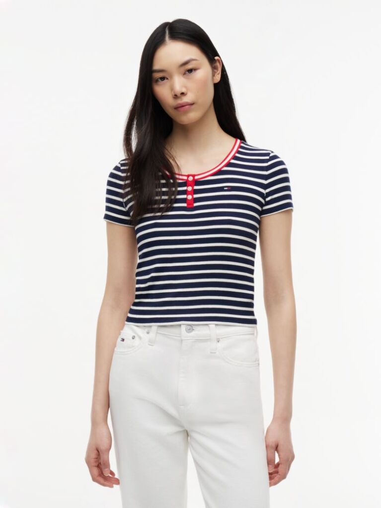 Multi Tricou Henley Slim Fit  Femei