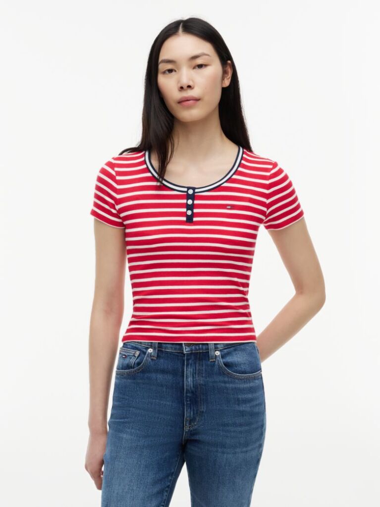 Multi Tricou Henley Slim Fit  Femei