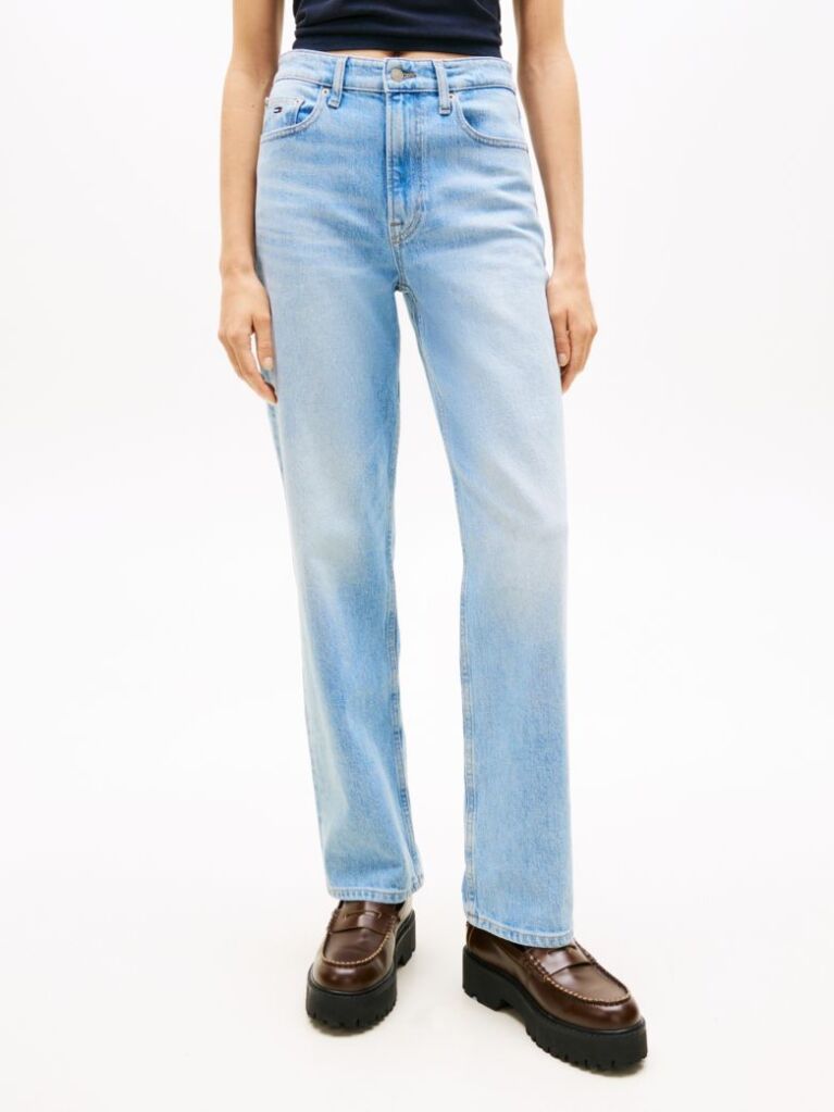 Denim Blugi Inalti Cu Croiala Straight Si Slim  Femei