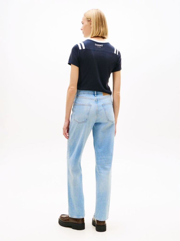 Denim Blugi Inalti Cu Croiala Straight Si Slim  Femei
