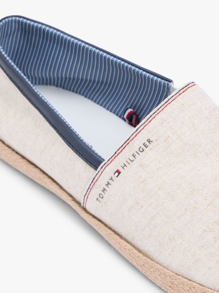 Alb Espadrile Din In Chambray  Barbati