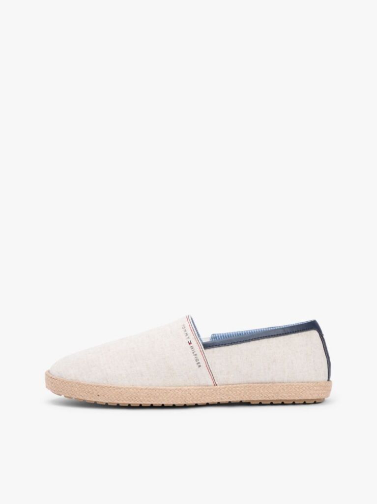 Alb Espadrile Din In Chambray  Barbati