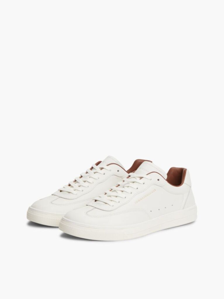 Beige New York Label Luxe Leather Trainers  Men