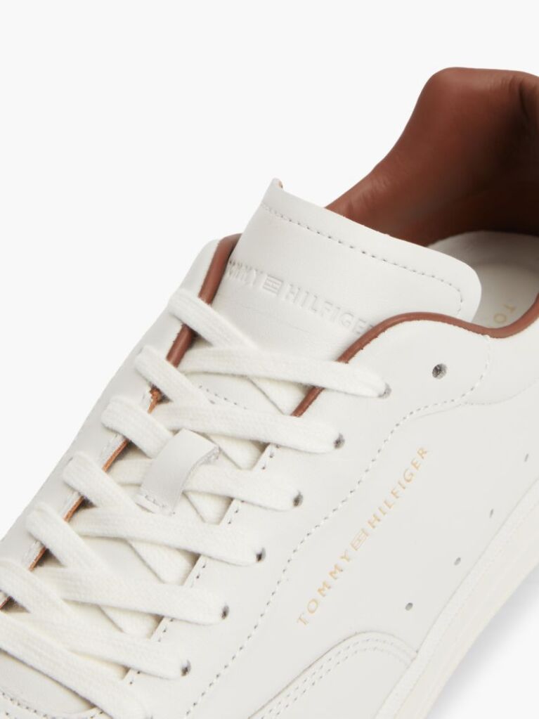 Beige New York Label Luxe Leather Trainers  Men