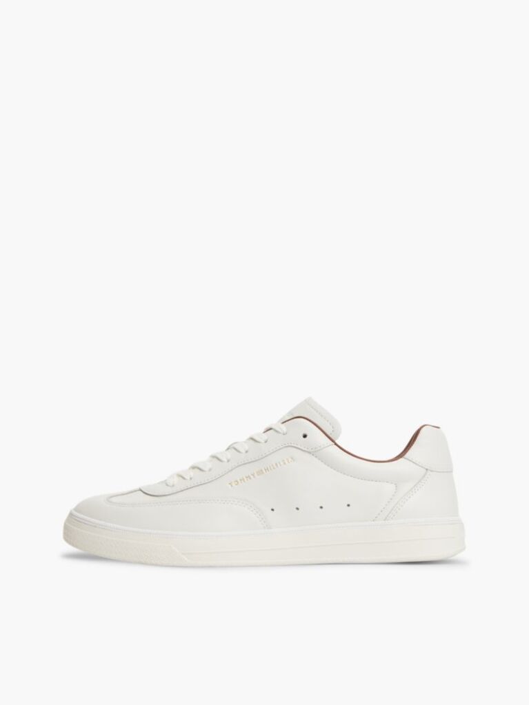 Beige New York Label Luxe Leather Trainers  Men