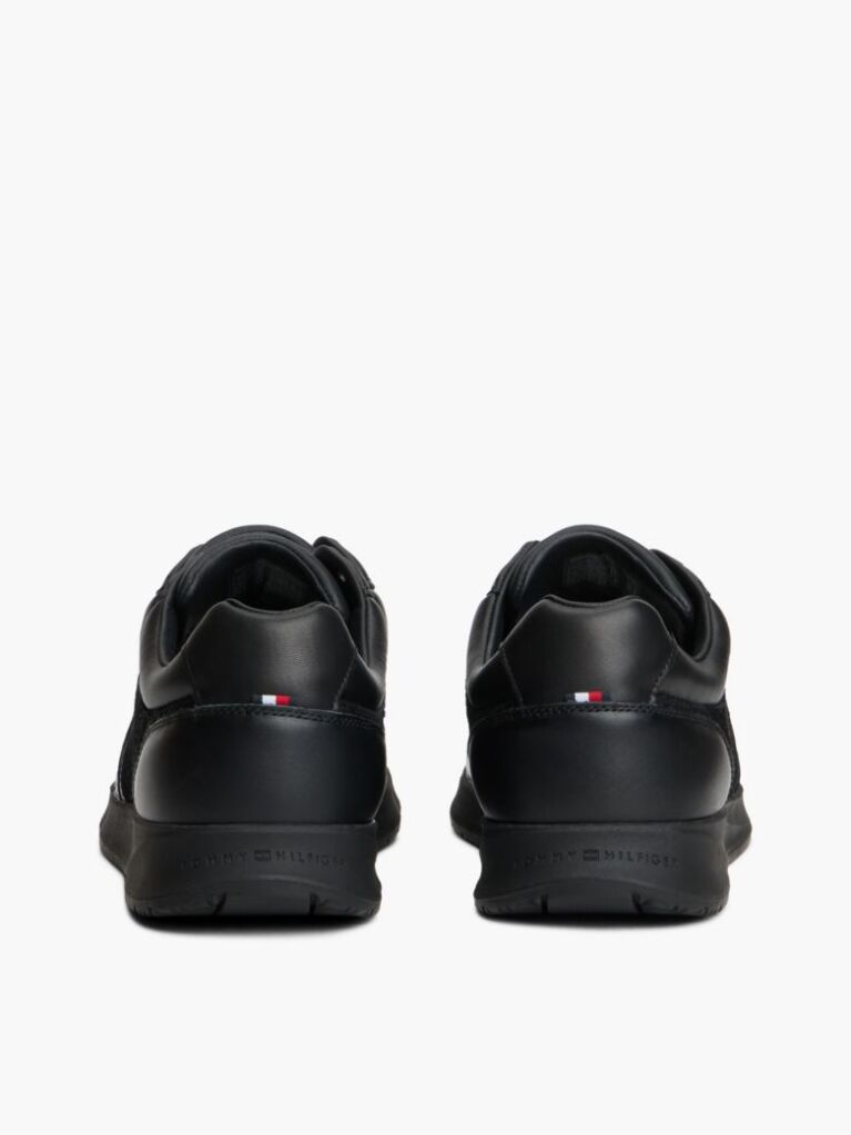Negru Adidasi Runner Din Piele Cu Mono grama TH  Barbati