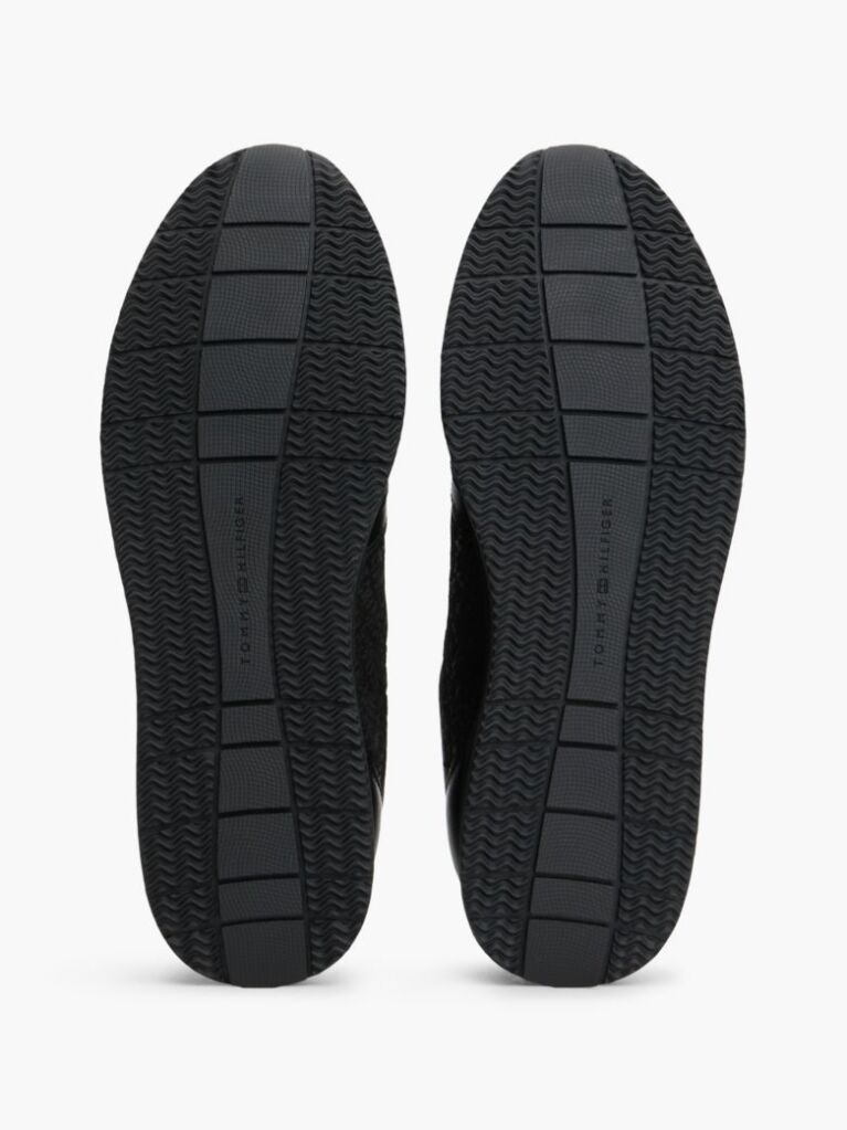 Negru Adidasi Runner Din Piele Cu Mono grama TH  Barbati