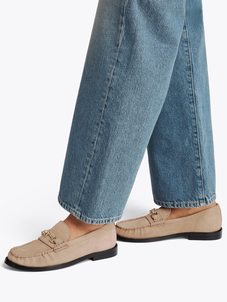 Roz Loaferis Din Piele Intoarsa Cu Detaliu Horsebit  Femei